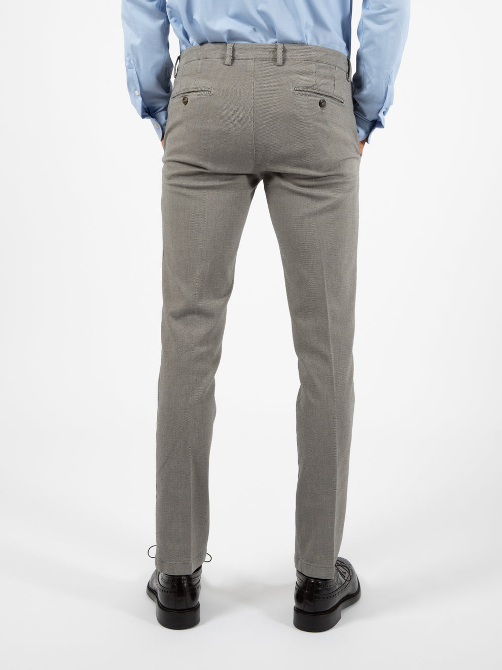 Pantaloni BG05 in cotone operato grigio