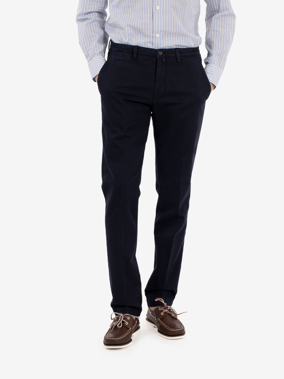 BG05 navy tricotine trousers
