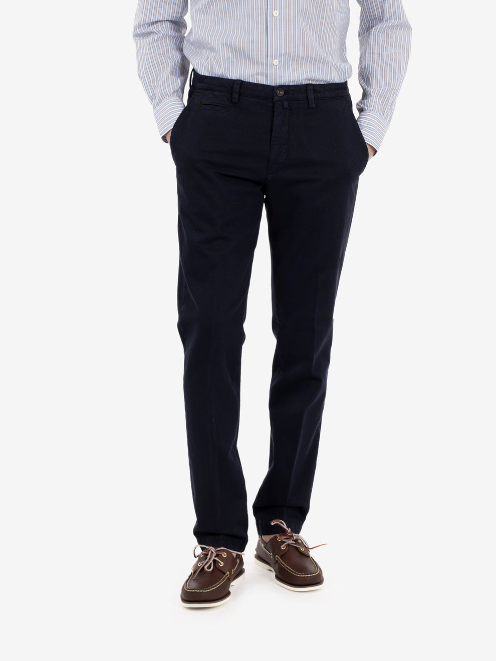 BG05 navy tricotine trousers