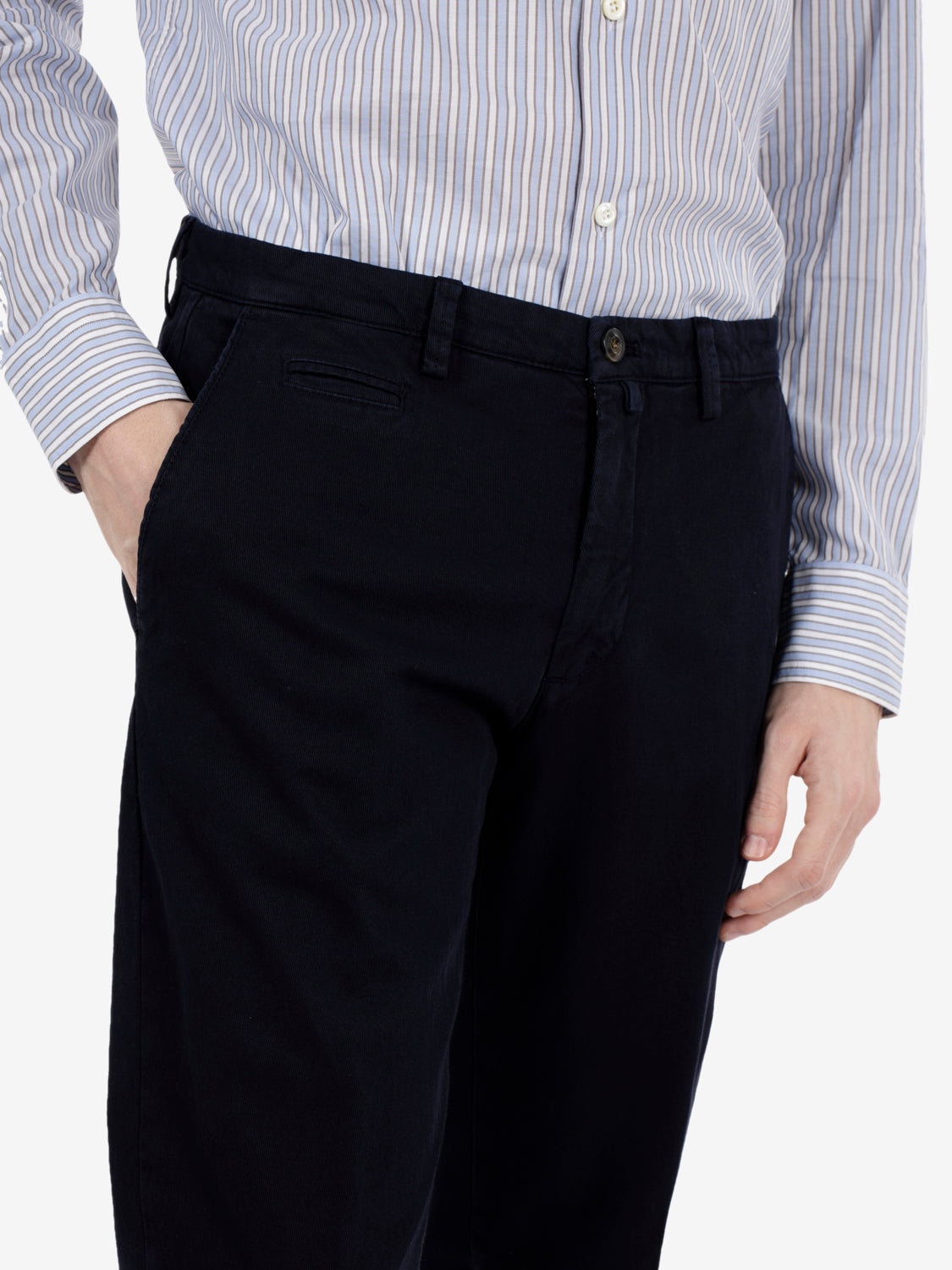 BG05 navy tricotine trousers