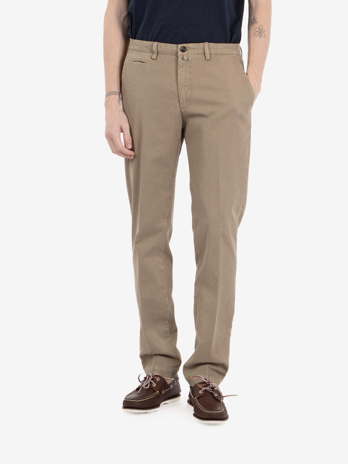 Pantaloni BG05 tricotina tortora