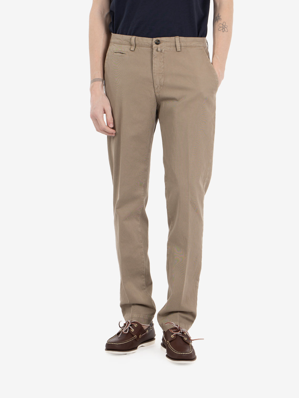 Pantaloni BG05 tricotina tortora