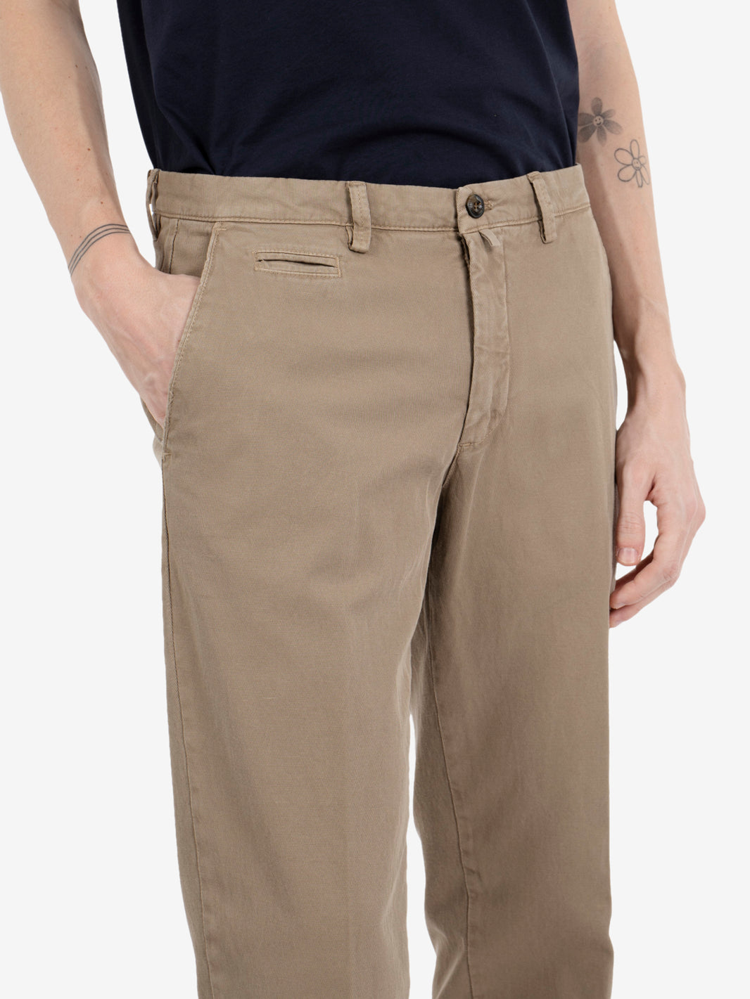 Pantaloni BG05 tricotina tortora