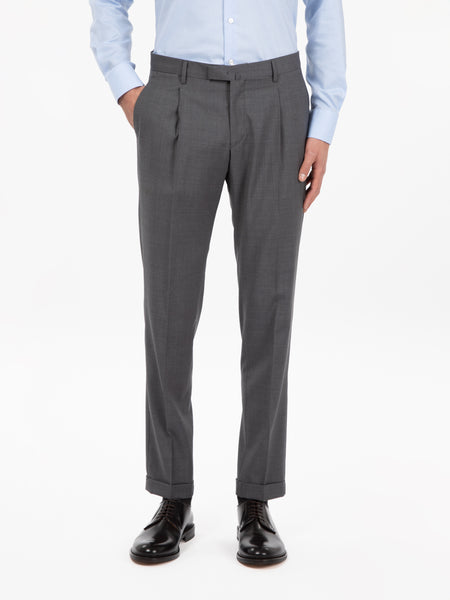 Pantaloni BG07 luxury fabric grigio acciaio