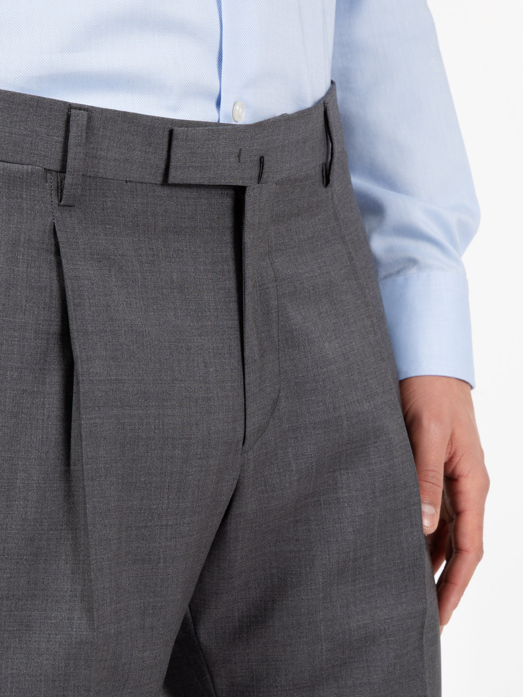 Pantaloni BG07 luxury fabric grigio acciaio