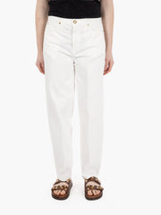 BRIGLIA 1949 - Pantaloni carrot fit bianchi