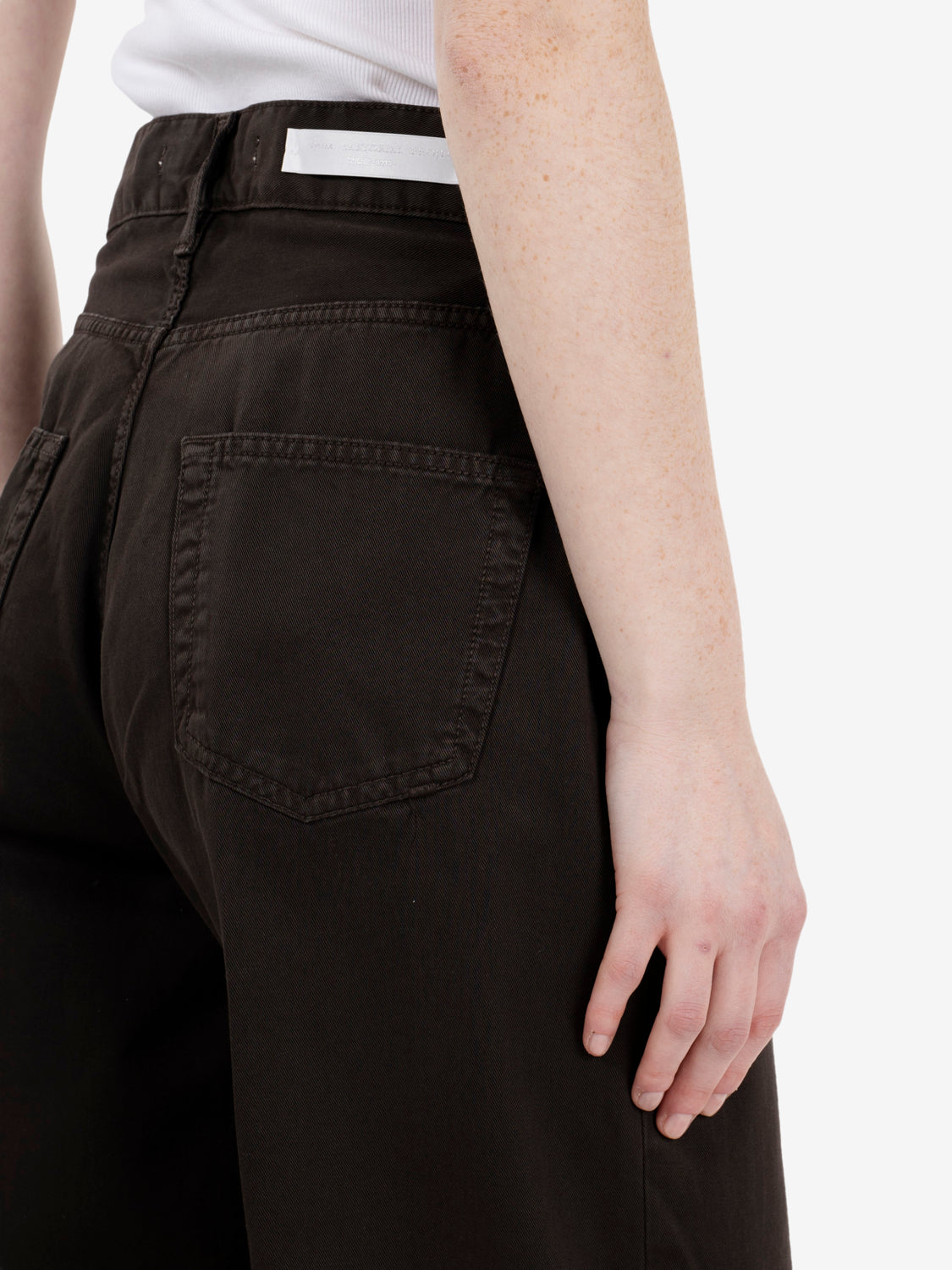 Dark brown carrot-fit trousers