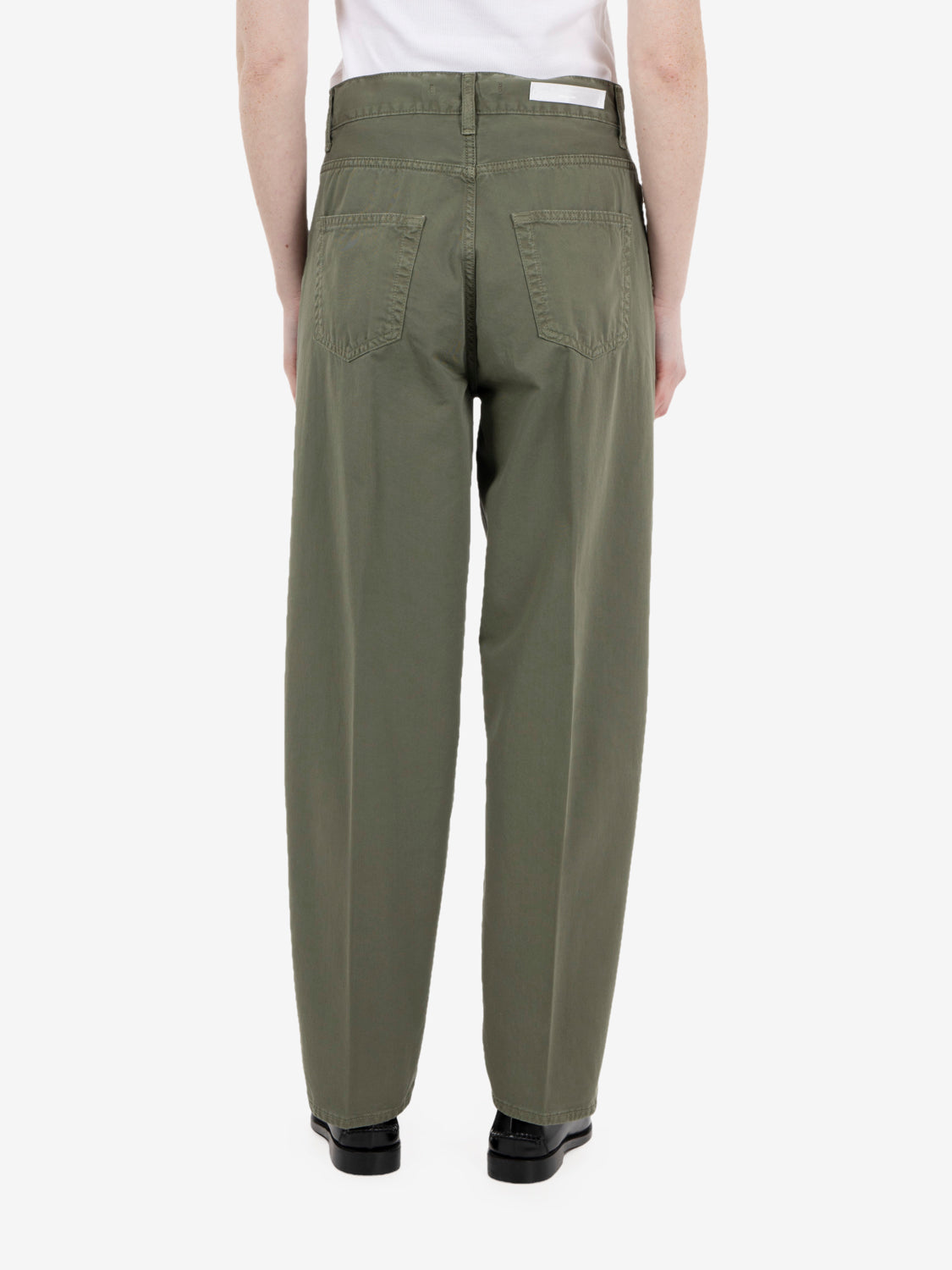 Green carrot fit trousers