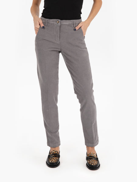 Pantaloni chino Nicole grigio