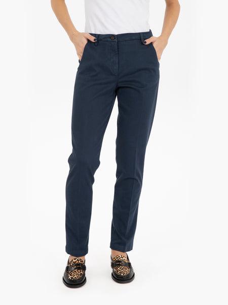 Pantaloni chino slim fit blu cina