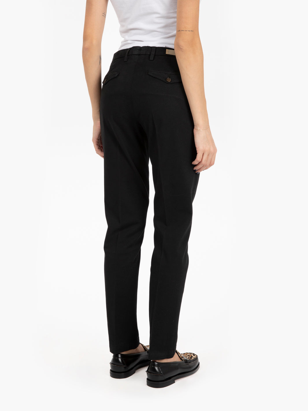 Pantaloni chino slim fit nero