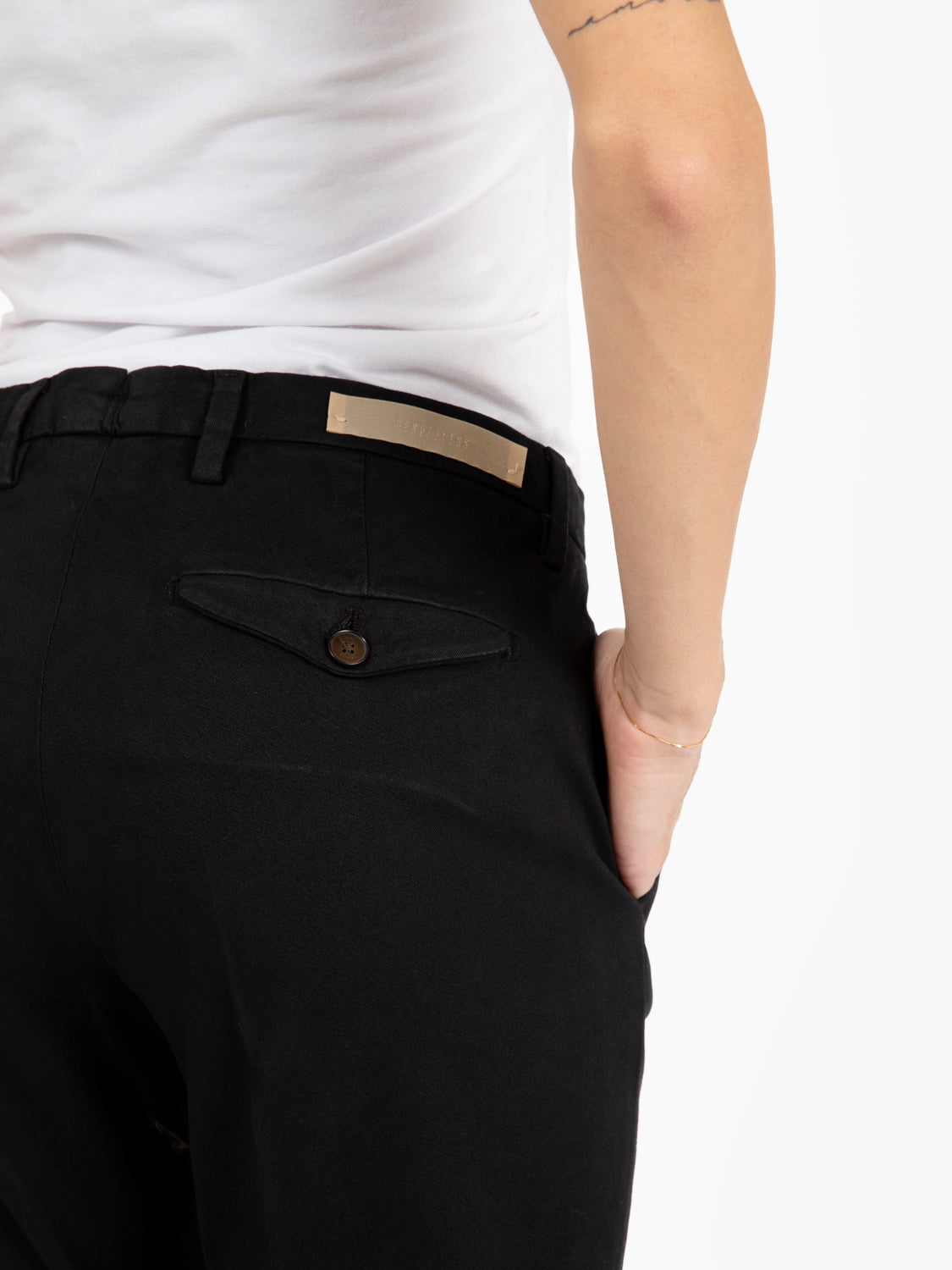 Pantaloni chino slim fit nero