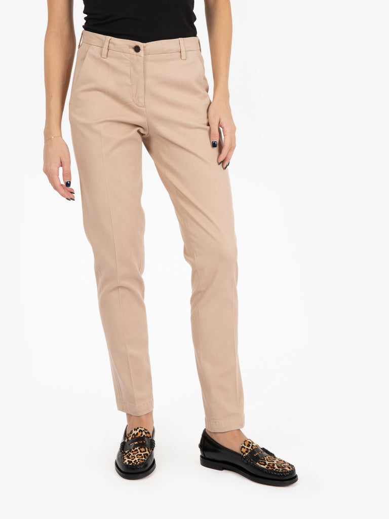 BRIGLIA 1949 - Pantaloni chino slim fit rosa antico