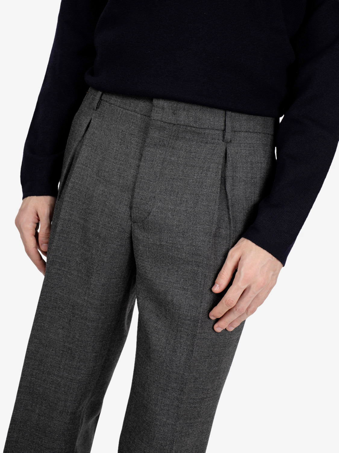 Pantaloni con pinces Borgonuovo grigio