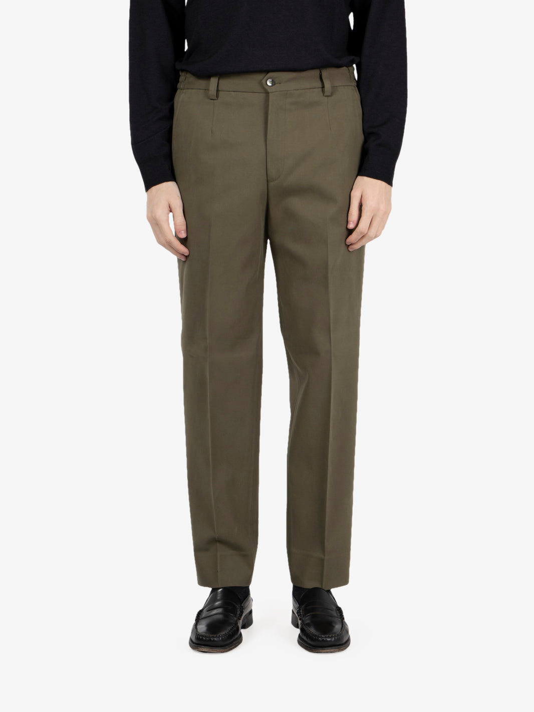 Green Portofinos trousers with pleats