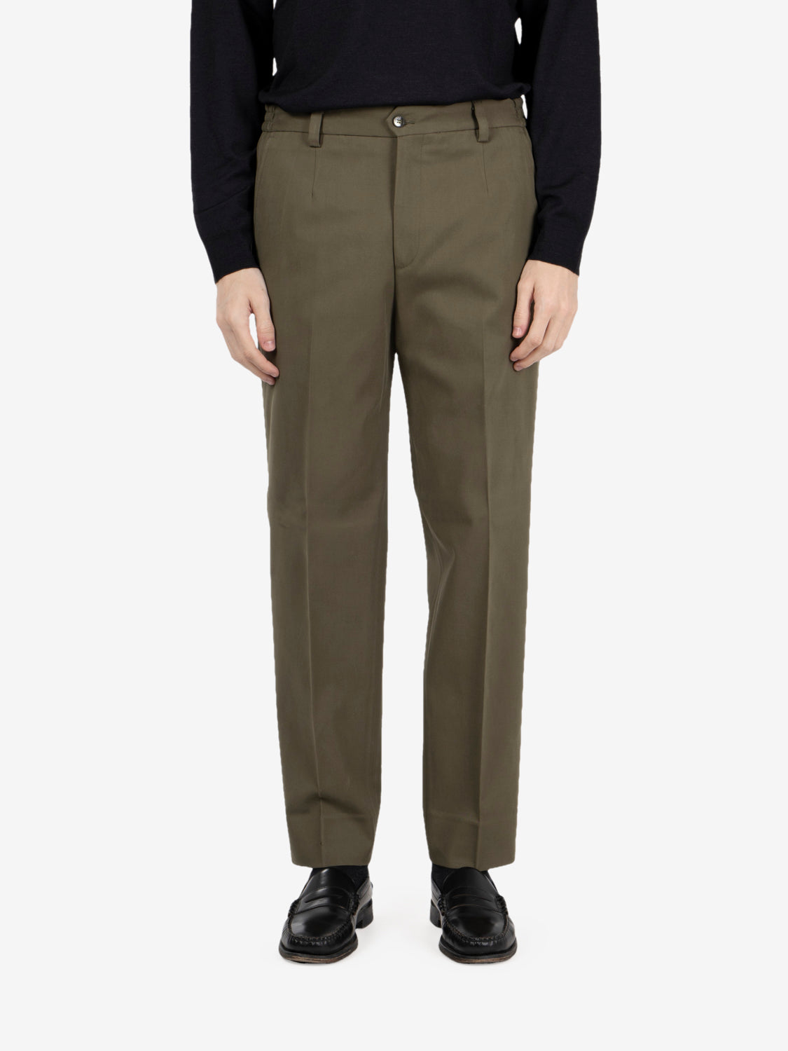 Green Portofinos trousers with pleats