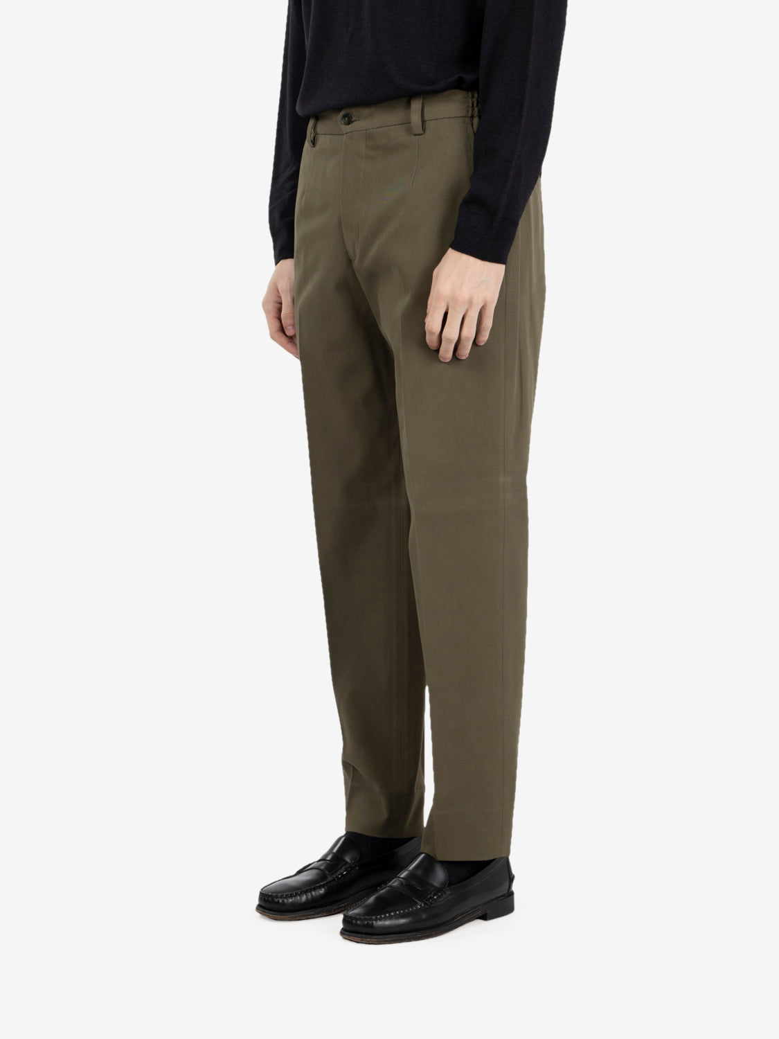 Green Portofinos trousers with pleats