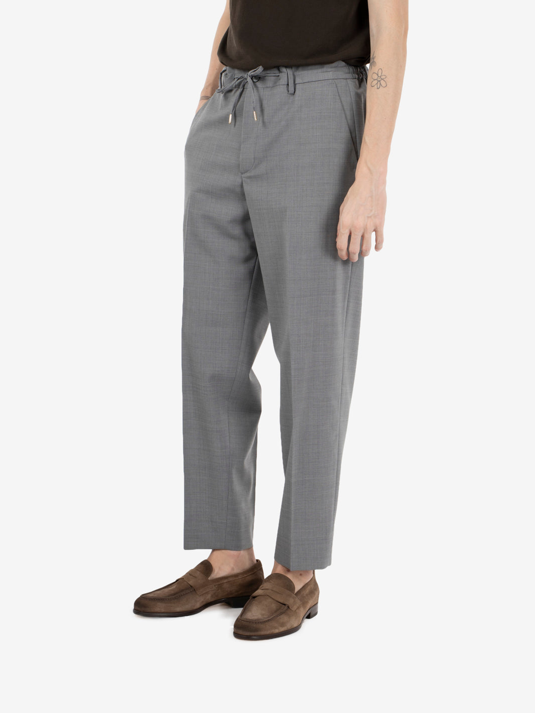 CONVENTS COOL MARZOTTO WOOL TROUSERS GREY COVENTS/300082_00060