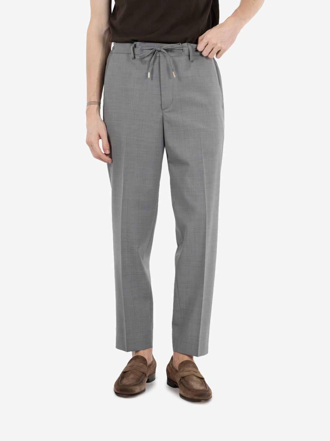 CONVENTS COOL MARZOTTO WOOL TROUSERS GREY COVENTS/300082_00060
