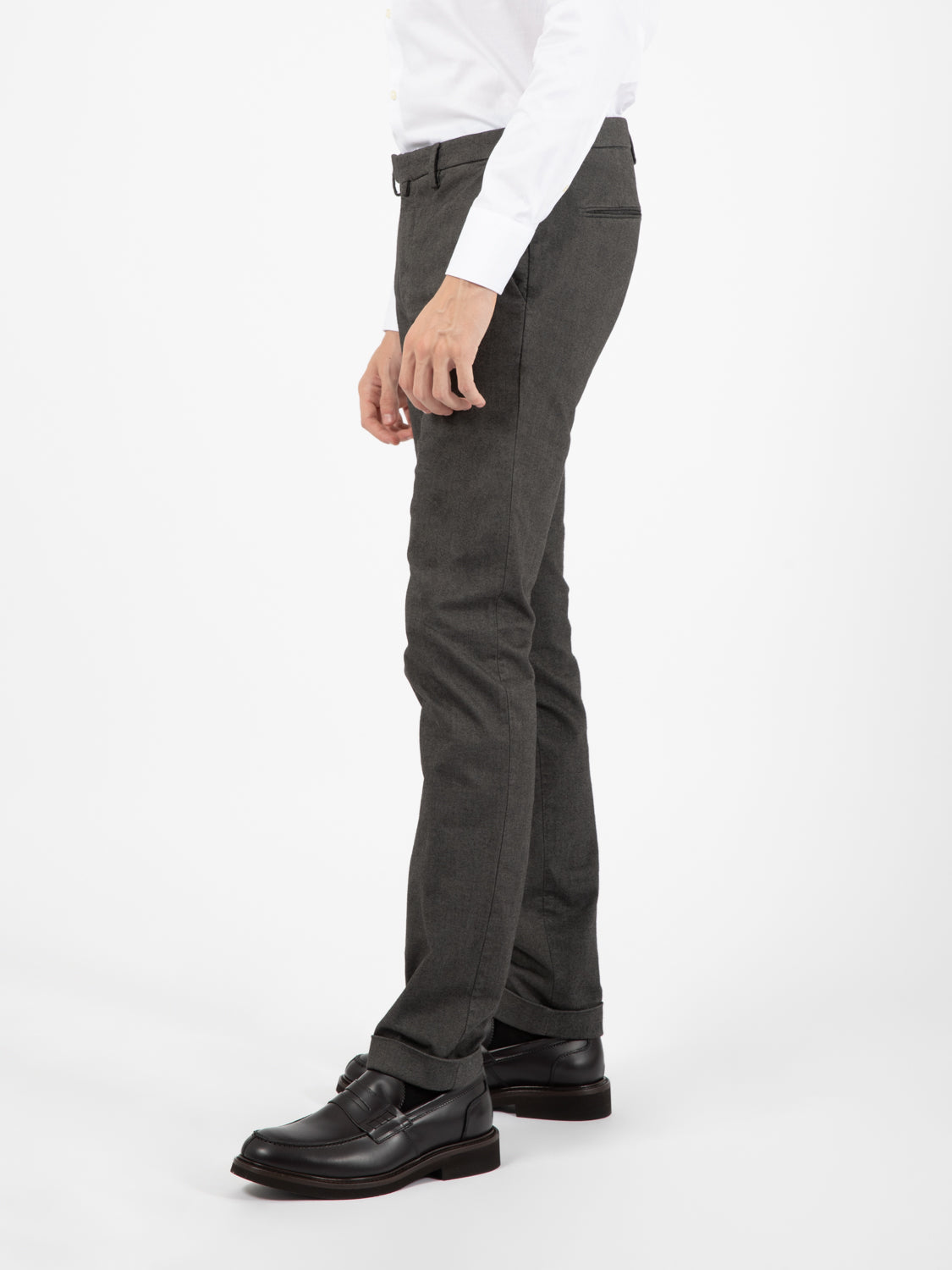 Pantaloni effetto denim verde/grigio
