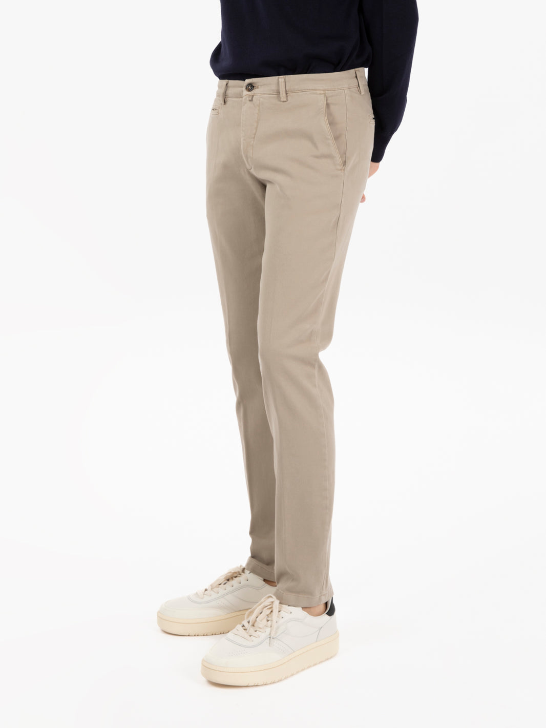 Pantaloni elasticizzati operati beige