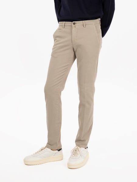 Pantaloni elasticizzati operati beige