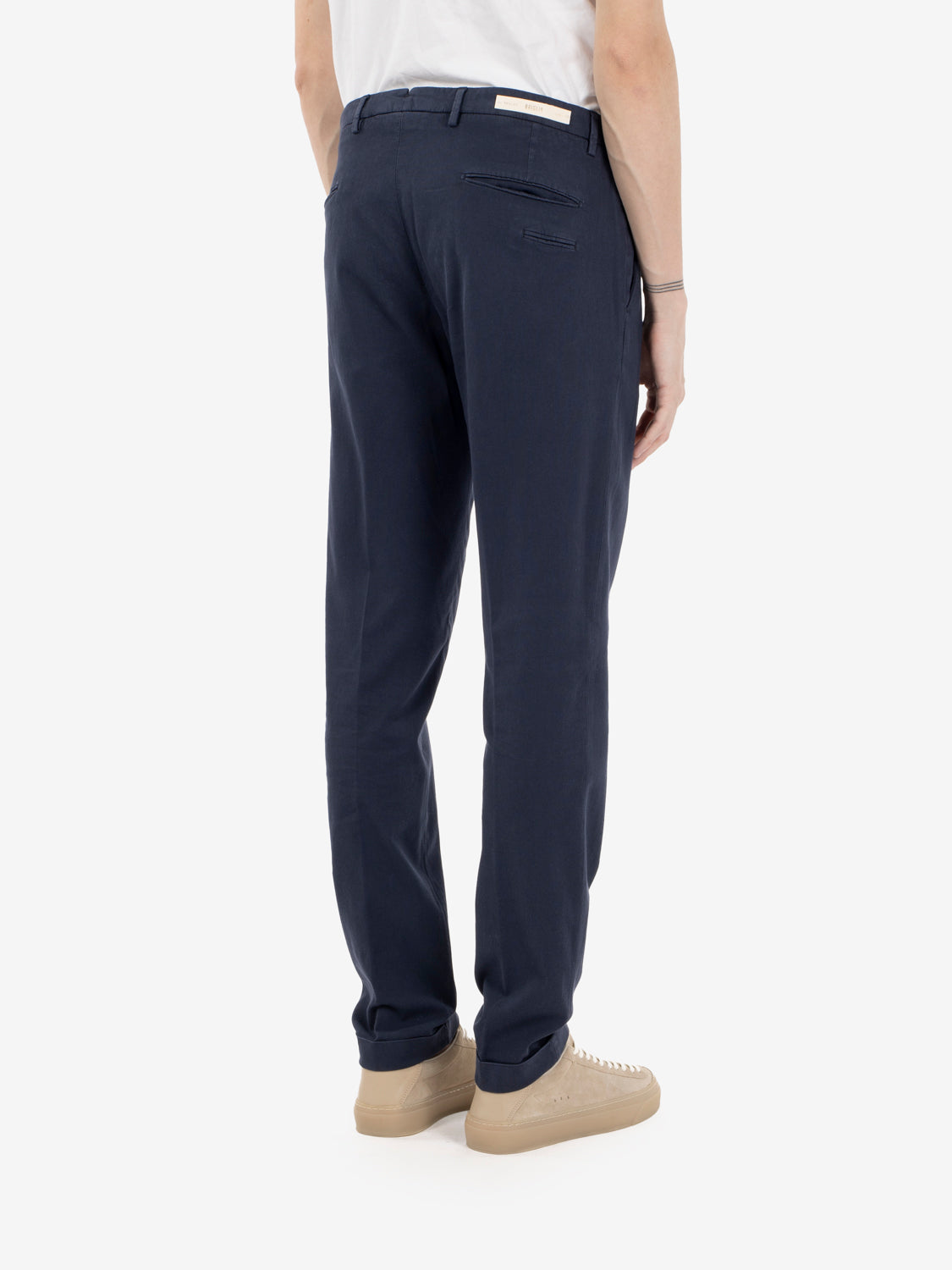 Navy cotton and Tencel trousers