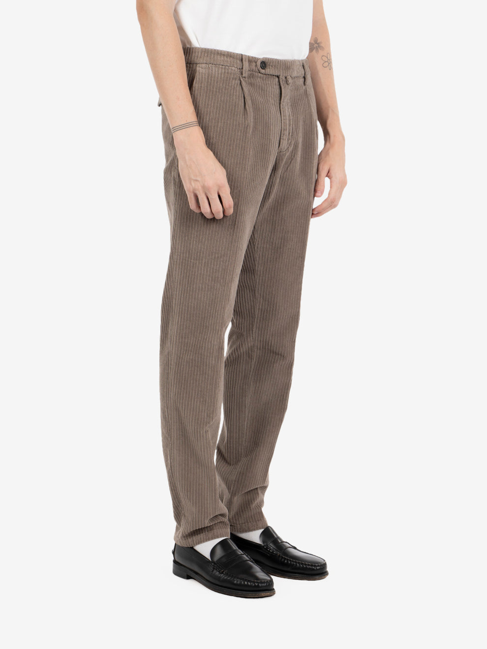 Pantaloni in velluto a coste bisquit
