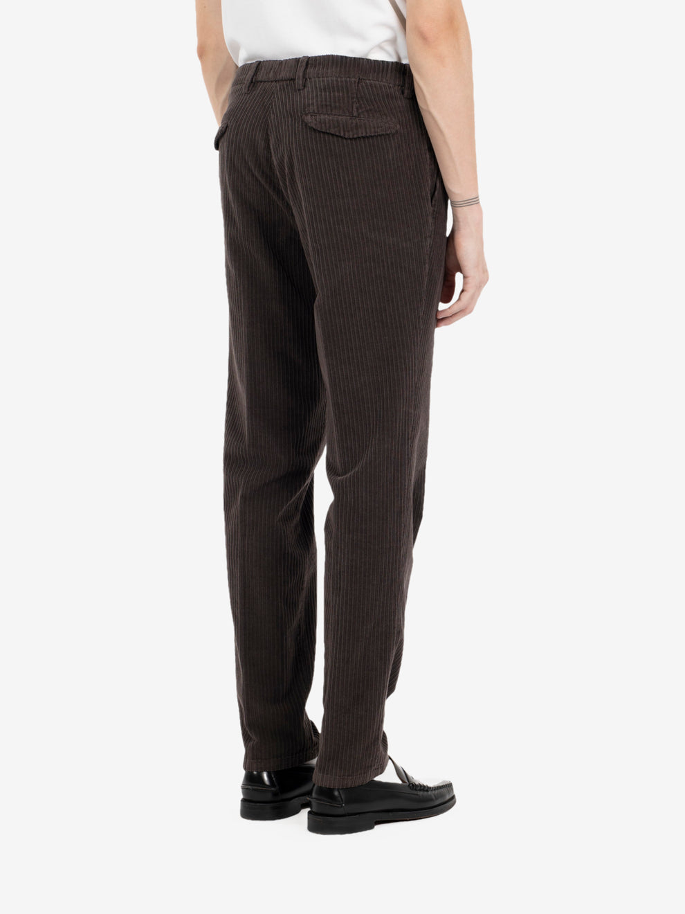 Pantaloni in velluto a coste moro