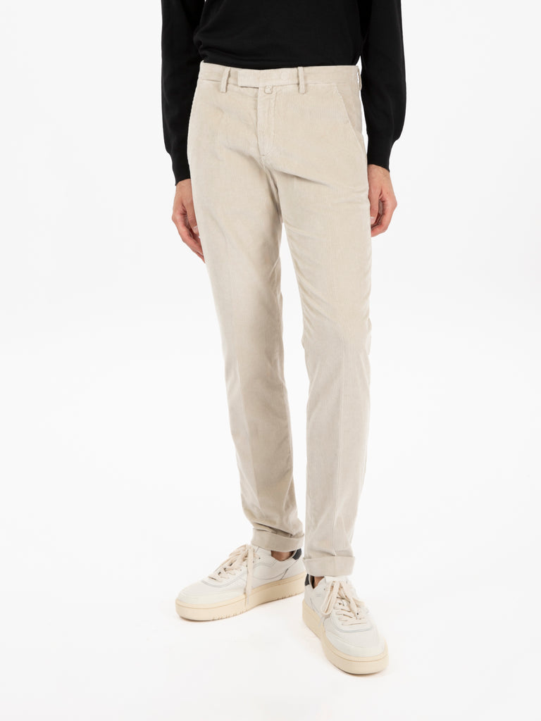 BRIGLIA 1949 - Pantaloni in velluto a costine beige