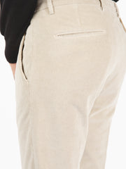 BRIGLIA 1949 - Pantaloni in velluto a costine beige