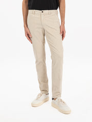 BRIGLIA 1949 - Pantaloni in velluto beige chiaro