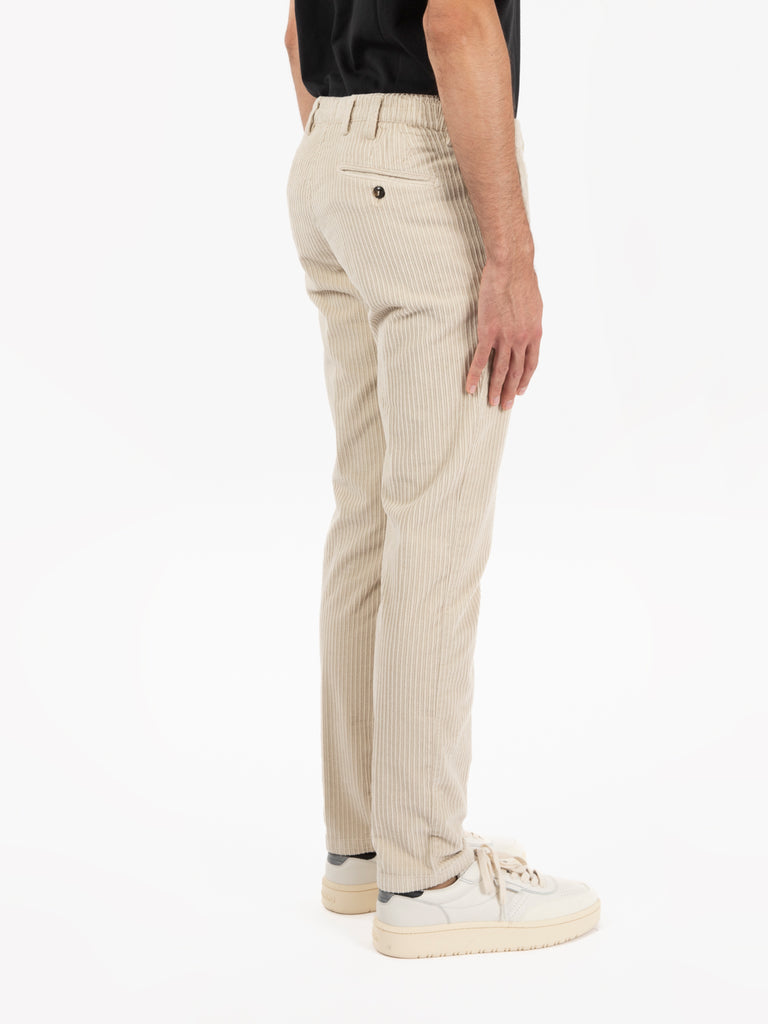 BRIGLIA 1949 - Pantaloni in velluto beige chiaro