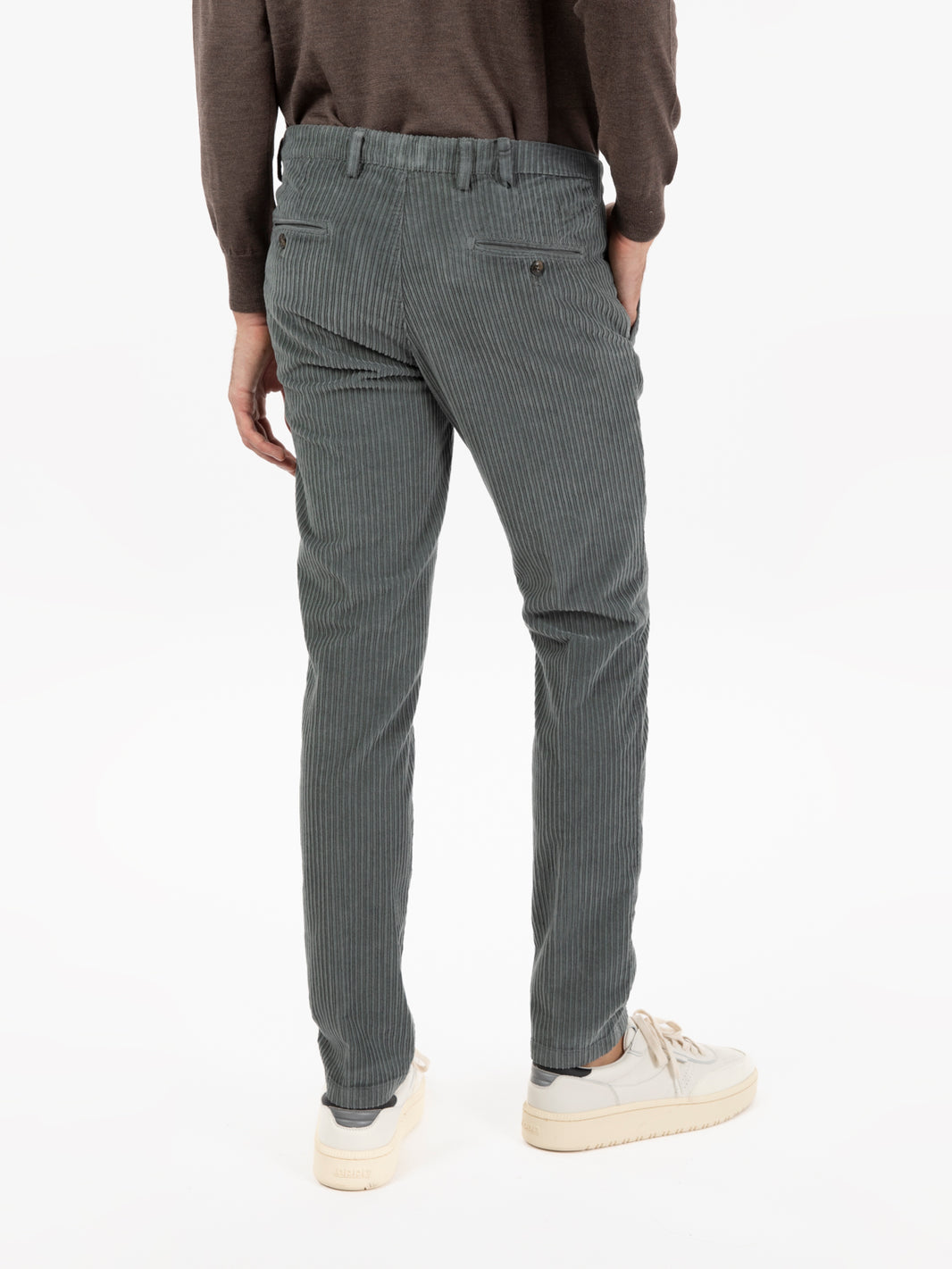 Pantaloni in velluto grigio