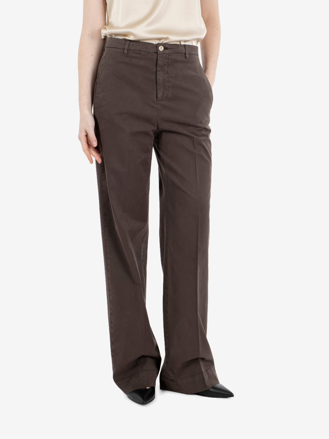 Briglia 1949 Trousers Straight fit dark brown cotton trousers