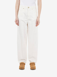 Paris carrot fit white trousers