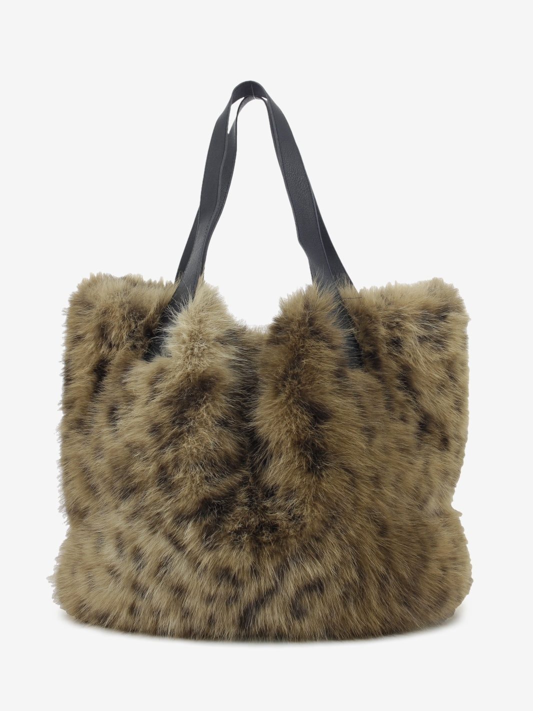 Borsa pelliccia M leo / cammello