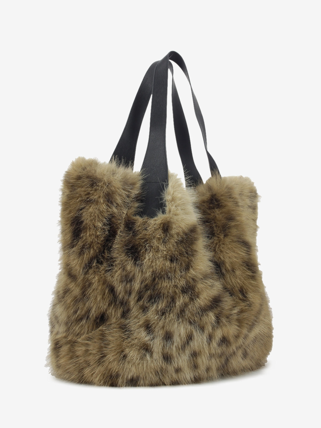 Borsa pelliccia M leo / cammello