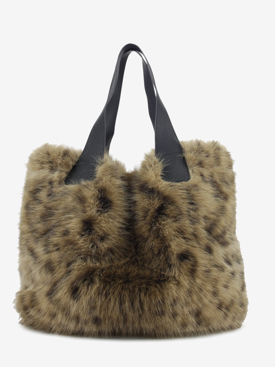Borsa pelliccia M leo / cammello