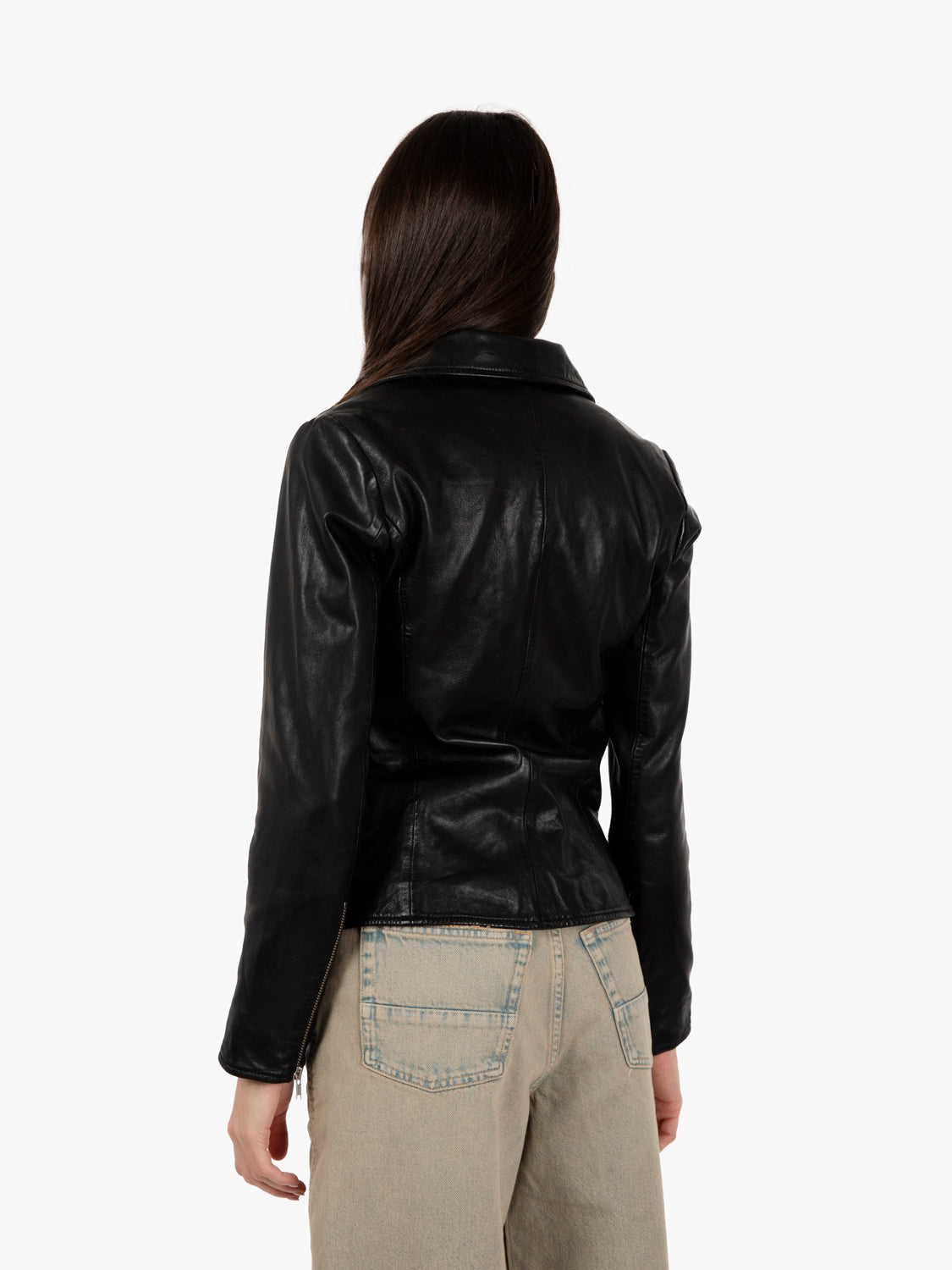 Black leather jacket