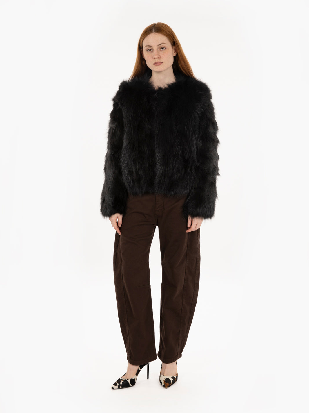 Giacca chanel in racoon nera