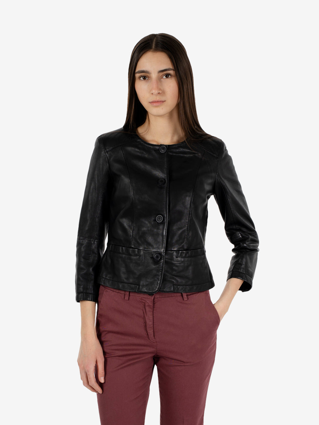 CHANEL WORKED BLACK LEATHER BE26-7929_N01