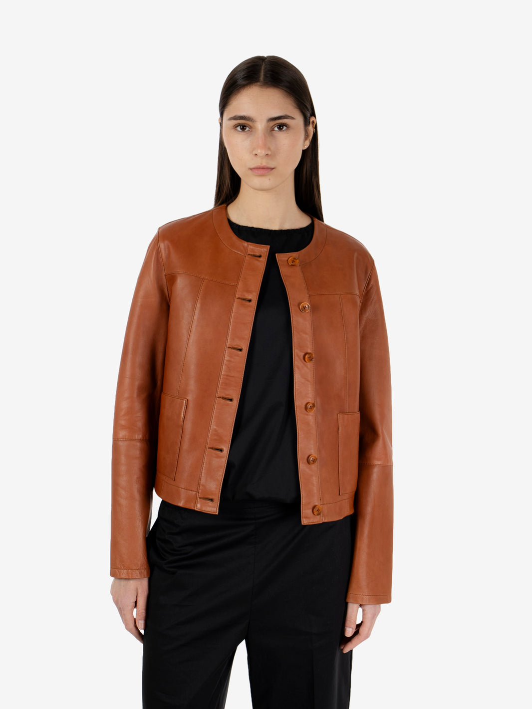 RUM LEATHER JACKET BE26-7955_SD11