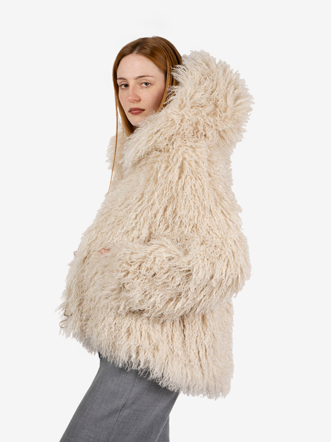 REVERSIBLE CREAM FUR COAT 7356_CM1