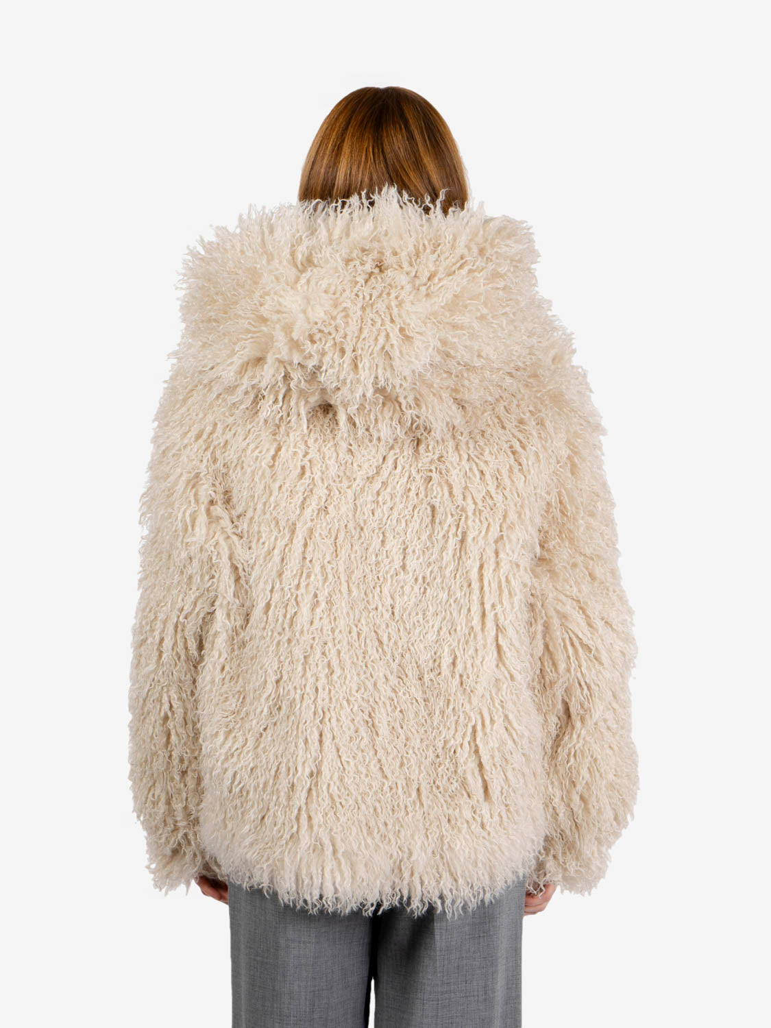 REVERSIBLE CREAM FUR COAT 7356_CM1