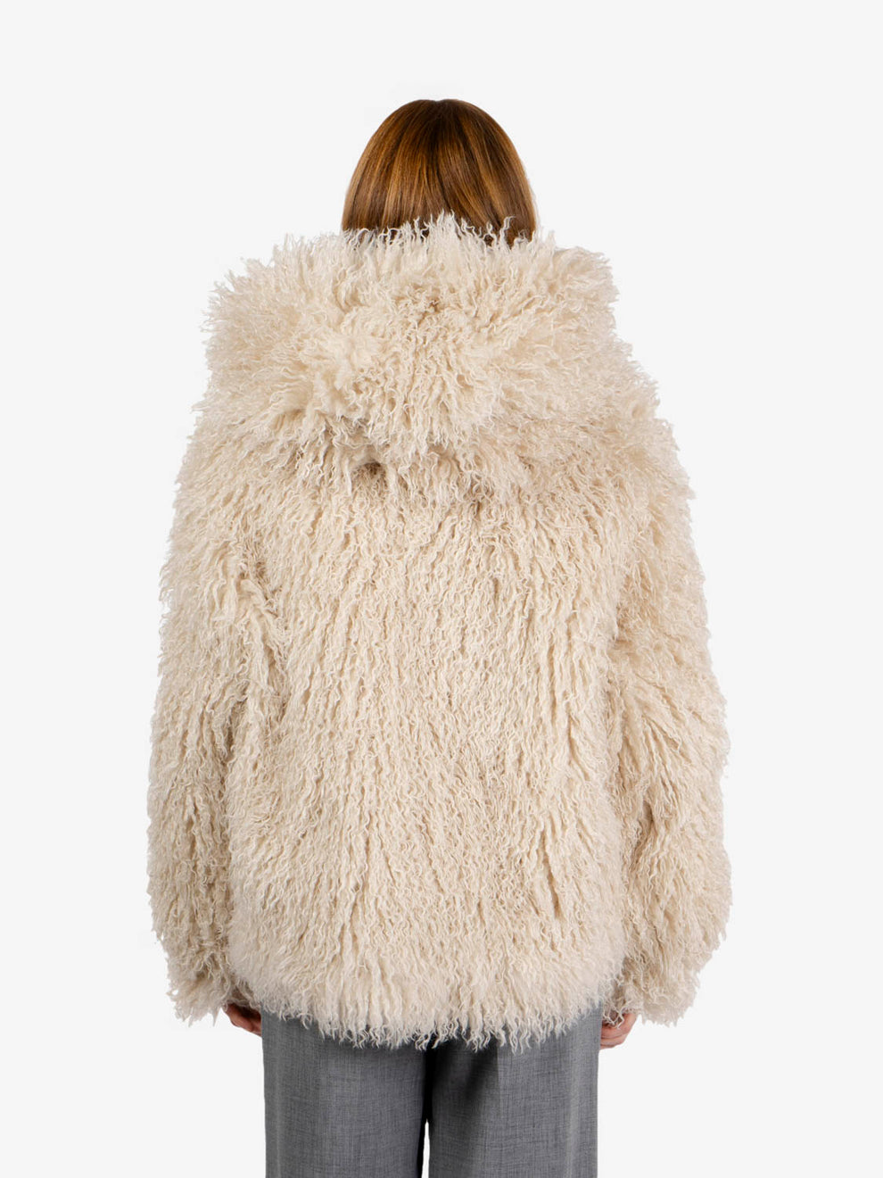 REVERSIBLE CREAM FUR COAT 7356_CM1