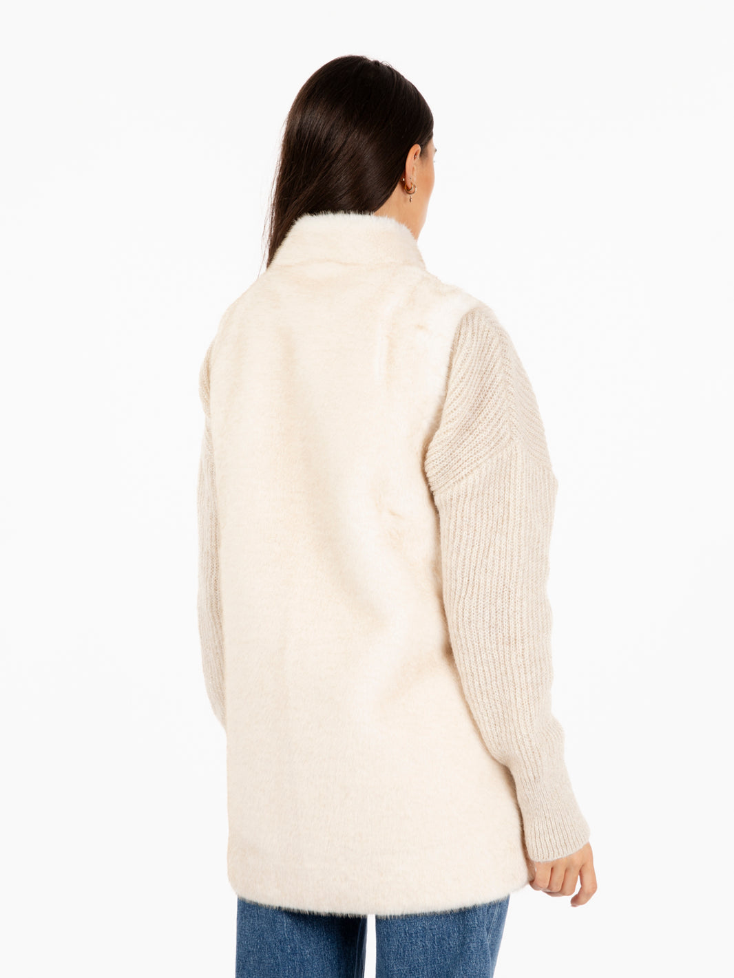 Gilet in ecopelliccia bianco