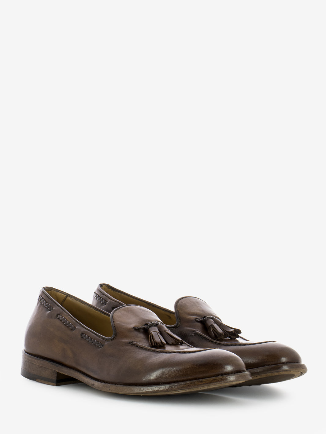 Anilcol Moccasins Braided Dark Brown