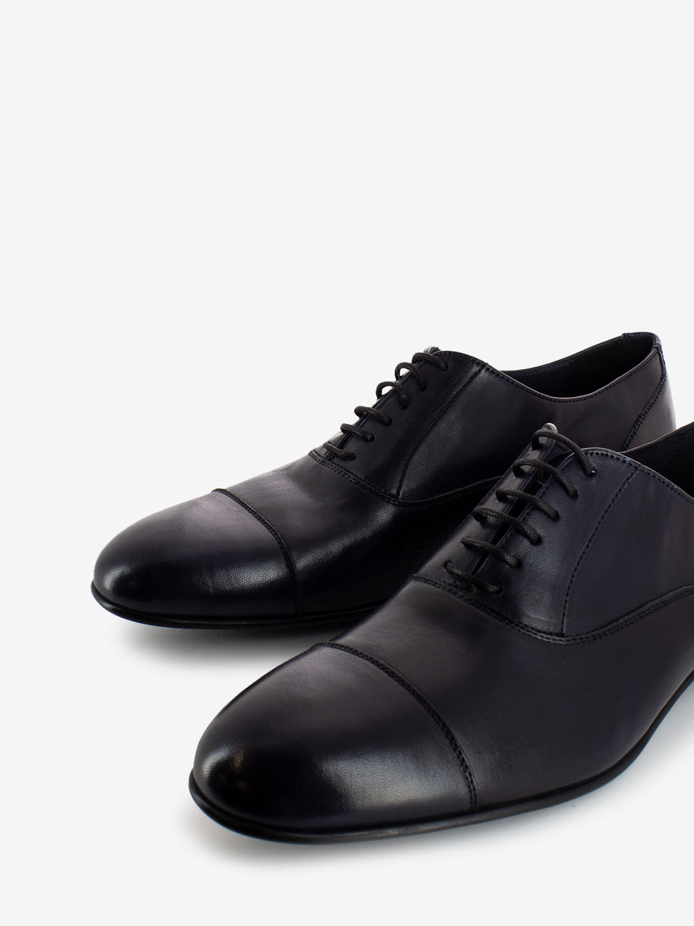Black Anilux oxfords in blue leather