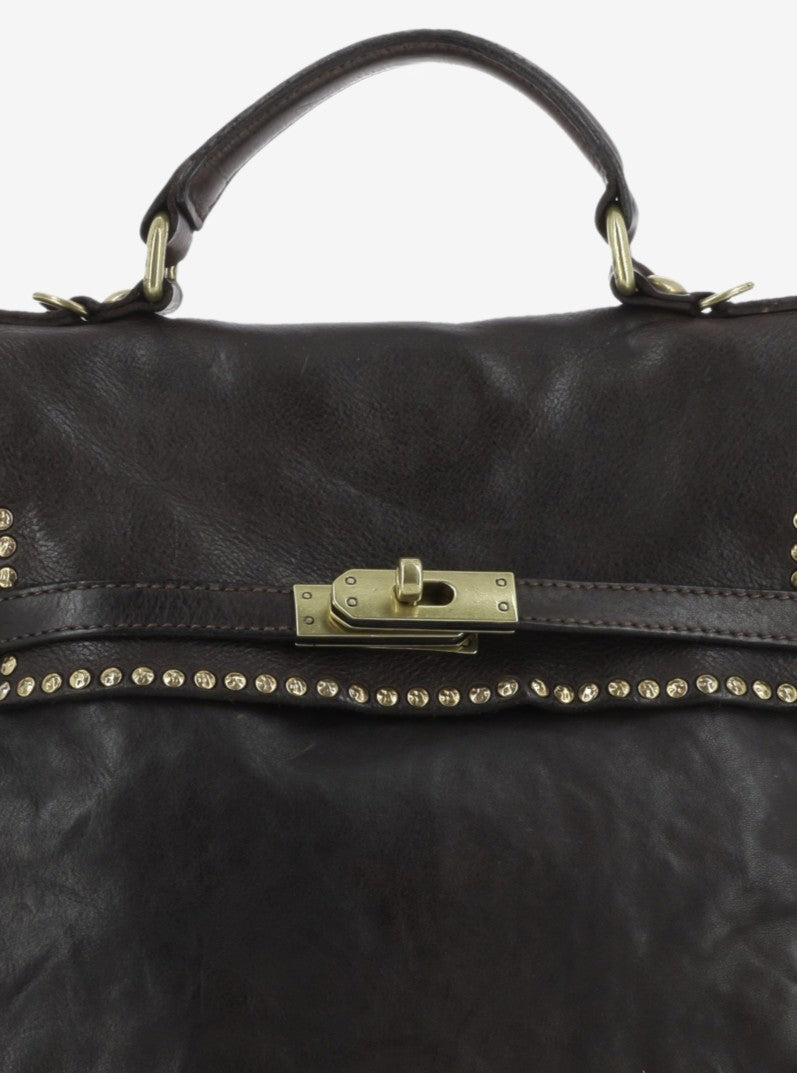 Borsa a mano Ginevra in pelle moro